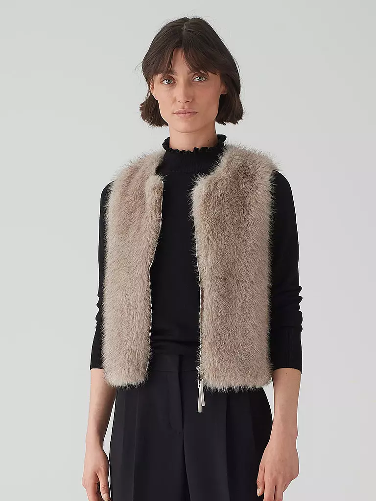 OPUS | Gilet in pelliccia sintetica WONDRIA | Cammello