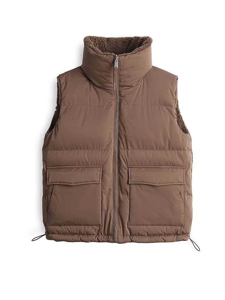 OPUS | Gilet trapuntato reversibile WENDARA | Marrone