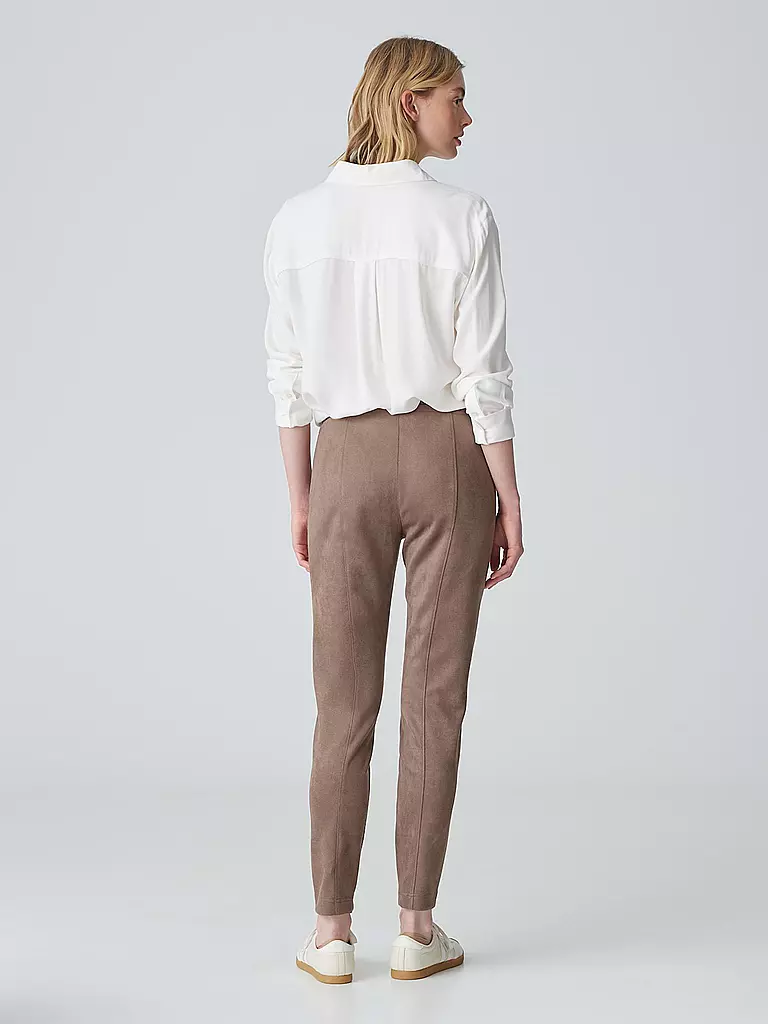 OPUS | Hose in Lederoptik ELVINA CARGO | Marrone