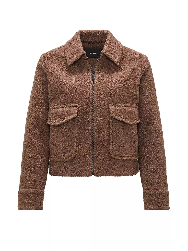 OPUS | Jacke in Felloptik HOLMA | Marrone