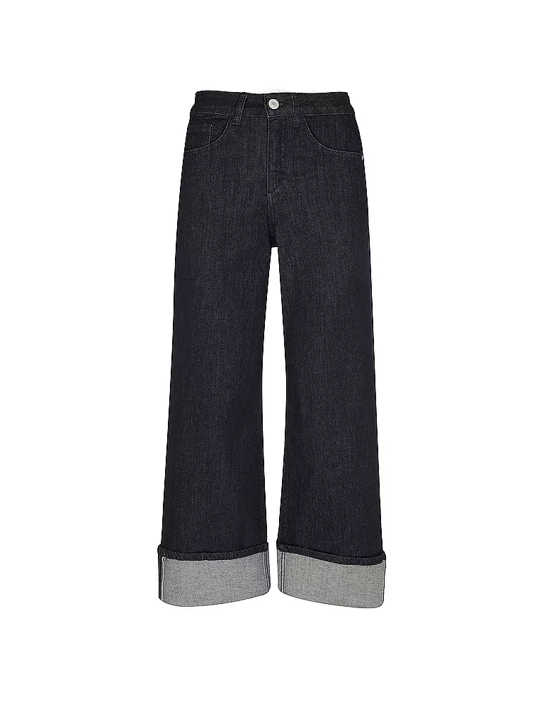 OPUS | Jeans a gamba larga MIVA TURN UP | Blu scuro