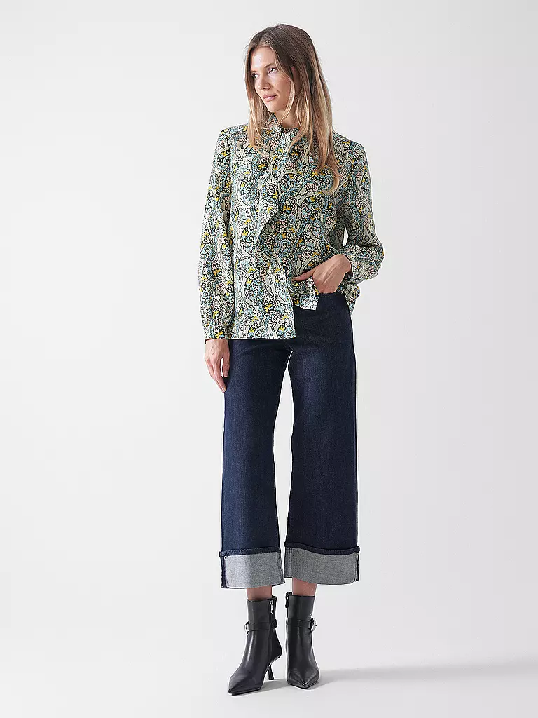 OPUS | Jeans a gamba larga MIVA TURN UP | Blu scuro
