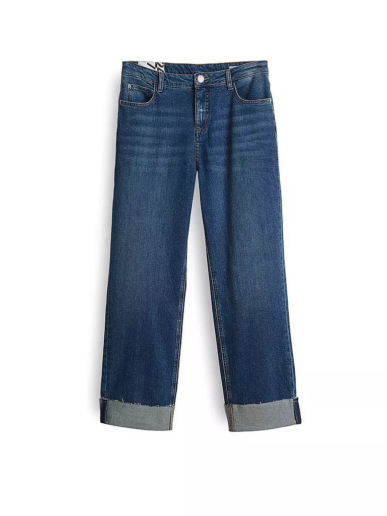 OPUS | Jeans Straight Fit LANI TURN UP | Blu