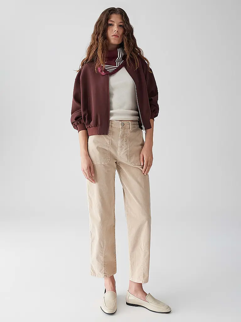 OPUS | Jeans Straight Fit LISSIE BABYCORD | Beige