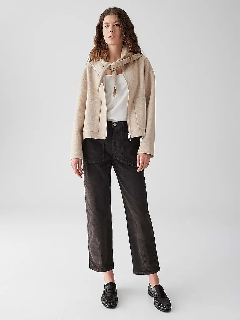 OPUS | Jeans Straight Fit LISSIE BABYCORD | Marrone