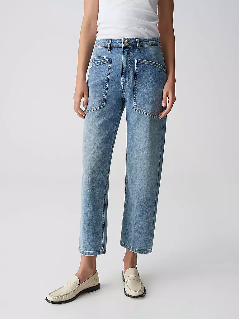 OPUS | Jeans Tapered Fit 7/8 LISSIE CARGO | Blu