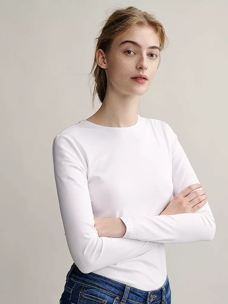 OPUS | Langarmshirt Daily I | Bianco