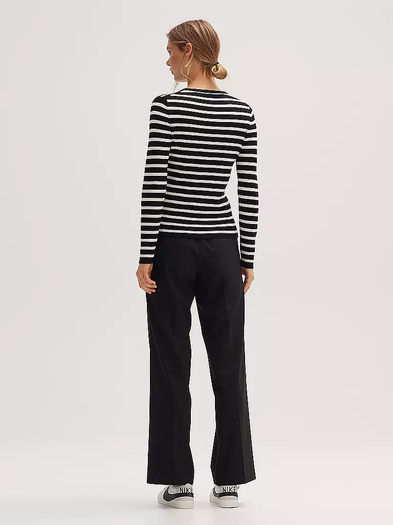 OPUS | Langarmshirt PIJANO STRIPE | Nero