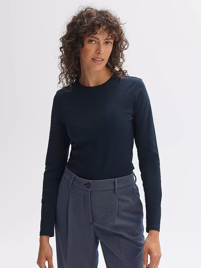 OPUS | Langarmshirt SMILLA | Blu scuro