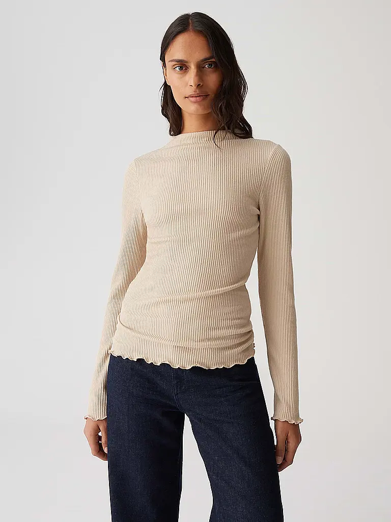 OPUS | Langarmshirt SOMANZI | Beige