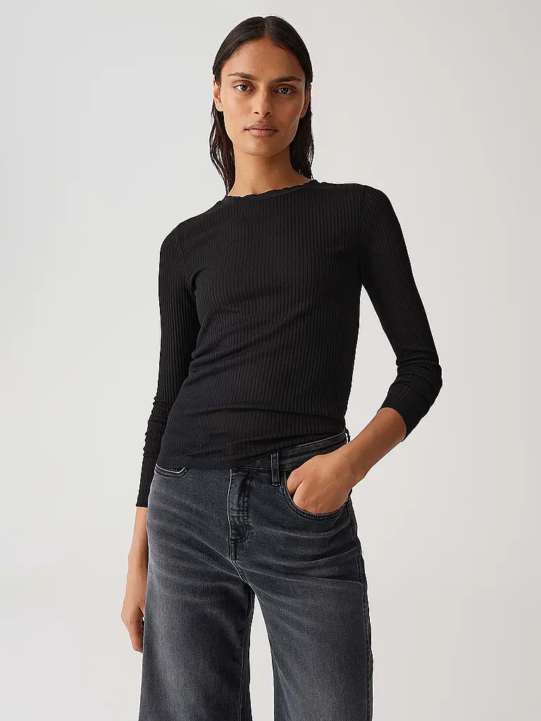 OPUS | Langarmshirt SUMELIKA | Nero