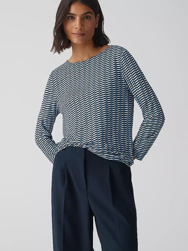 OPUS | Langarmshirt SUSTA | Blu