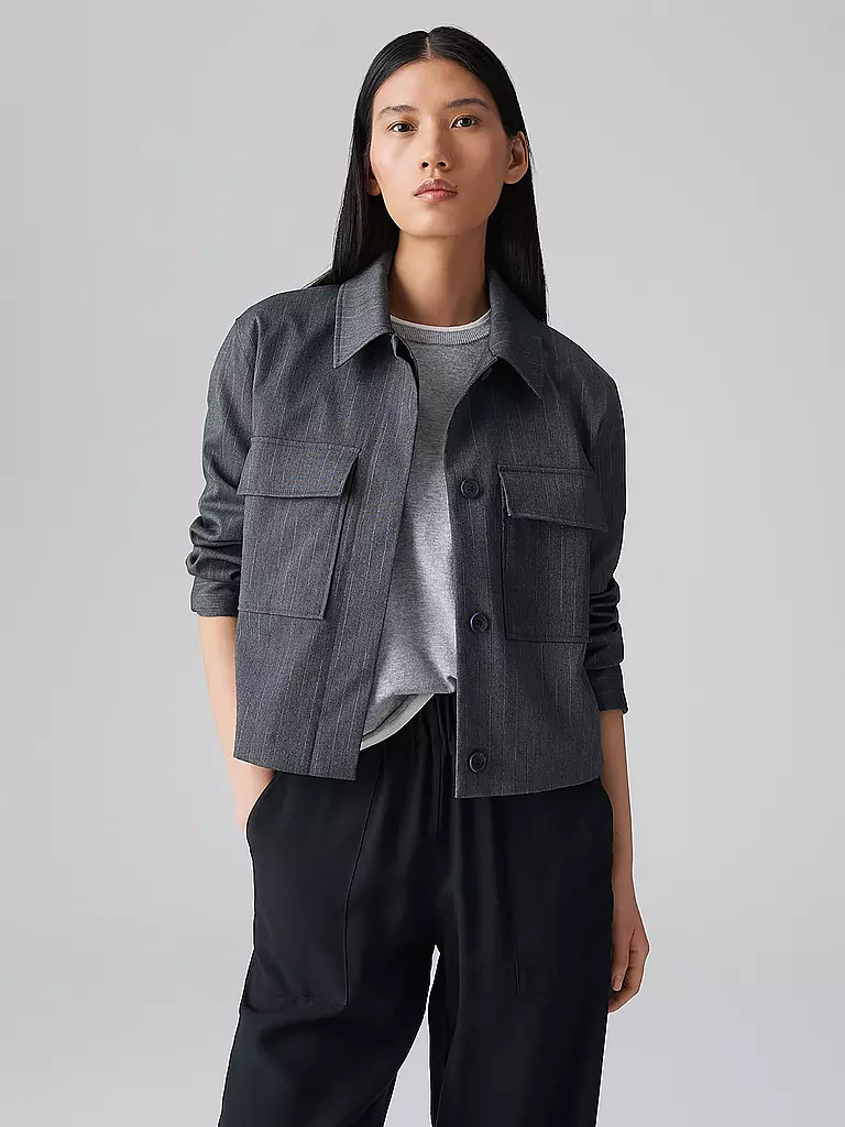 OPUS | Overshirt HYDENA | Blu scuro