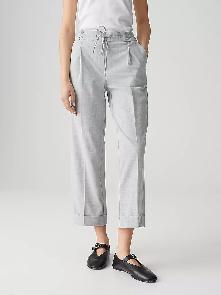 OPUS | Pantaloni business 7/8 MELOSA CITY | Grigio chiaro