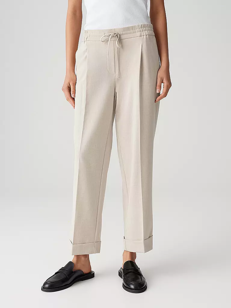 OPUS | Pantaloni business 7/8 MELOSA CITY | Beige
