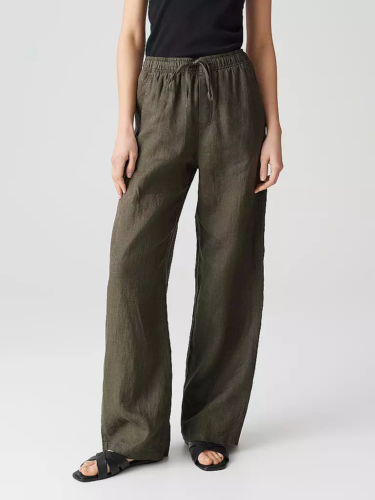 OPUS | Pantaloni di lino MILENI | Oliva