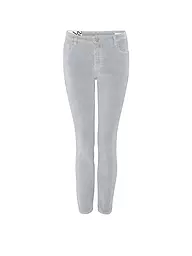 OPUS | Pantaloni di velluto a coste slim fit EVITA GLAZED | Grigio chiaro