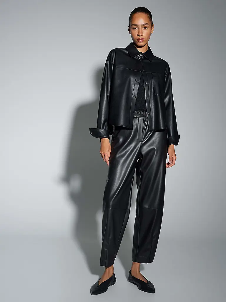 OPUS | Pantaloni effetto pelle MYHA EDGY | Nero