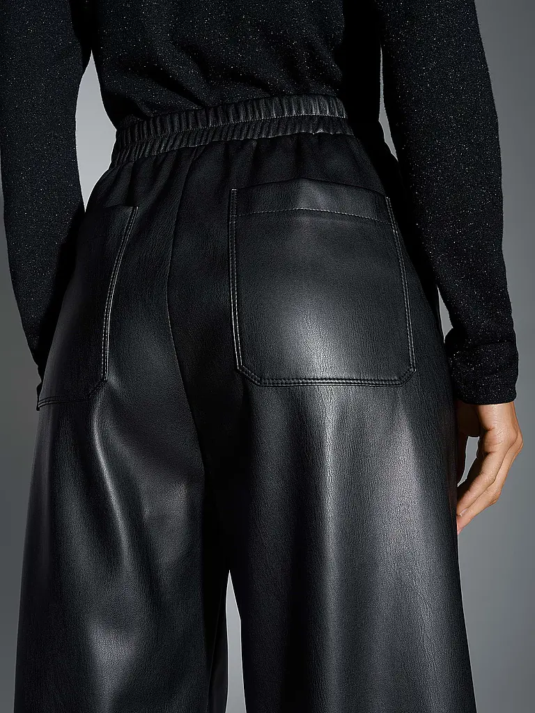 OPUS | Pantaloni effetto pelle MYHA EDGY | Nero