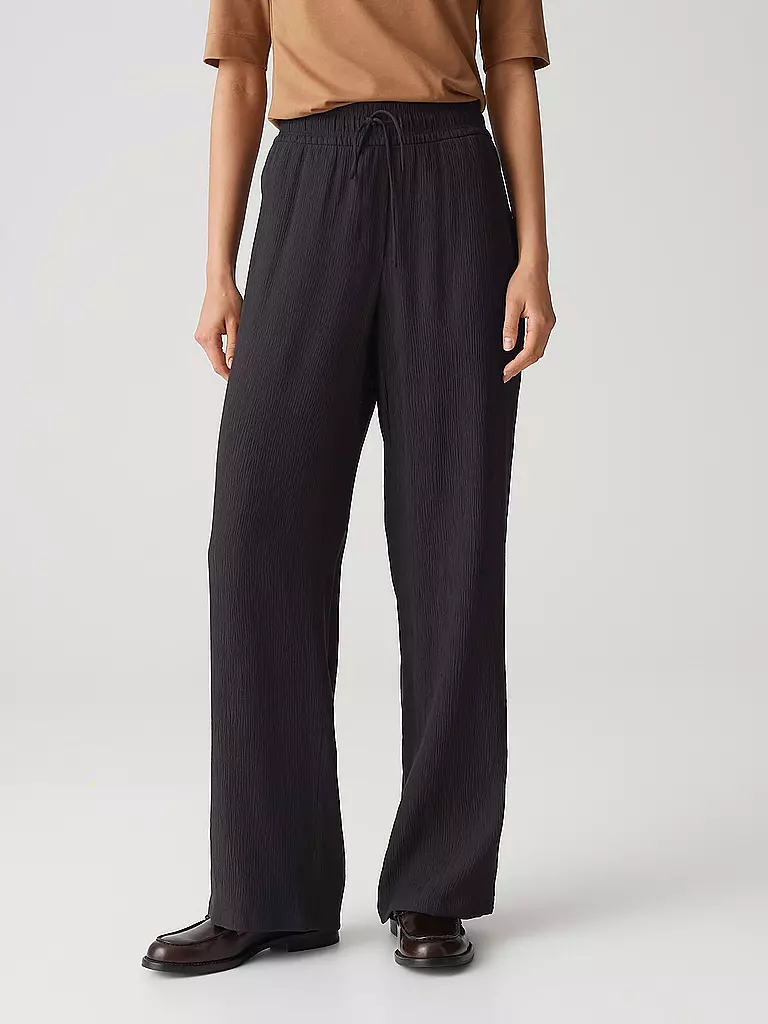 OPUS | Pantaloni Jogging Fit MAROU CRINKLE | Marrone