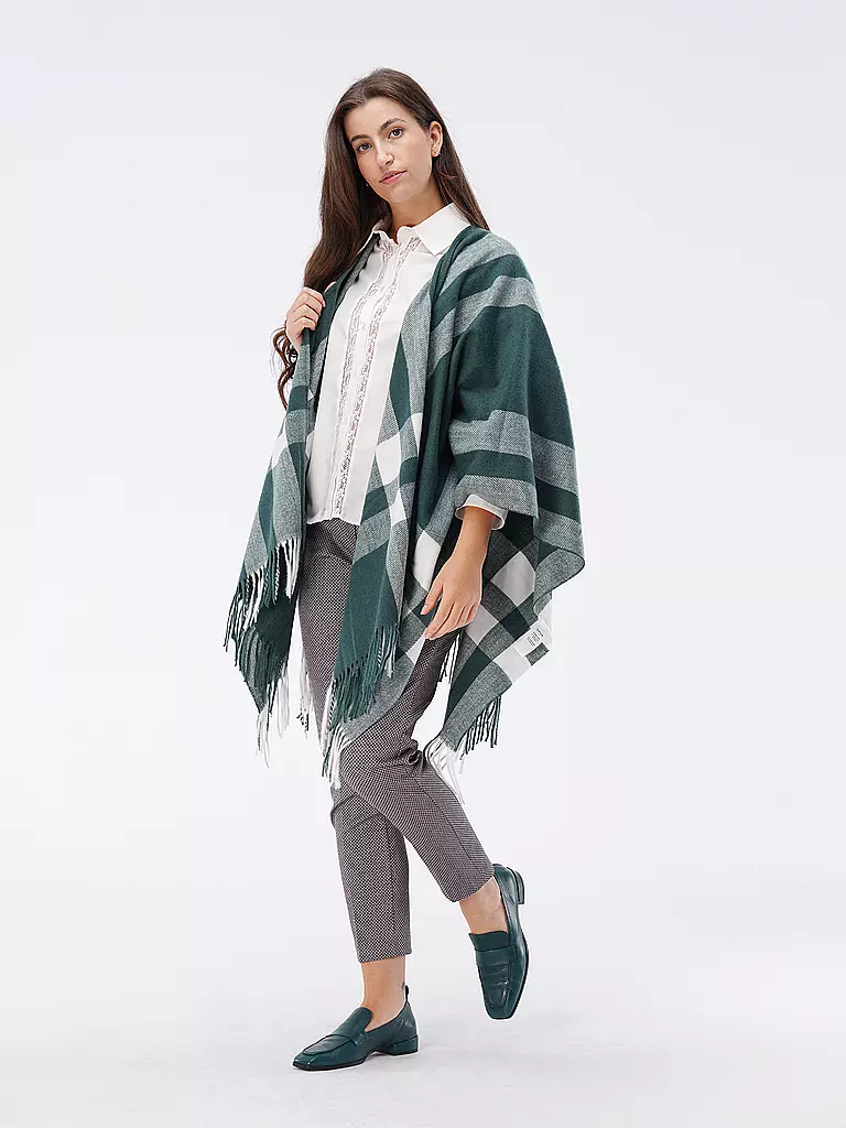 OPUS | Poncho - Mantella ATANO CAPE | Verde scuro