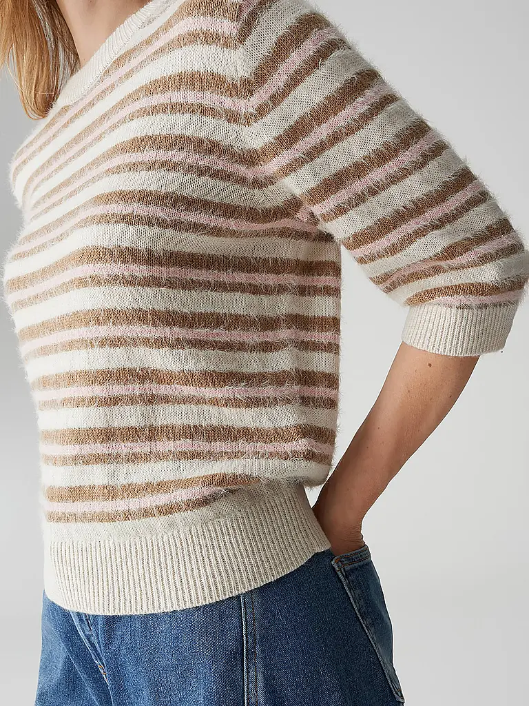 OPUS | Pullover PUVET STRIPE | Rosa