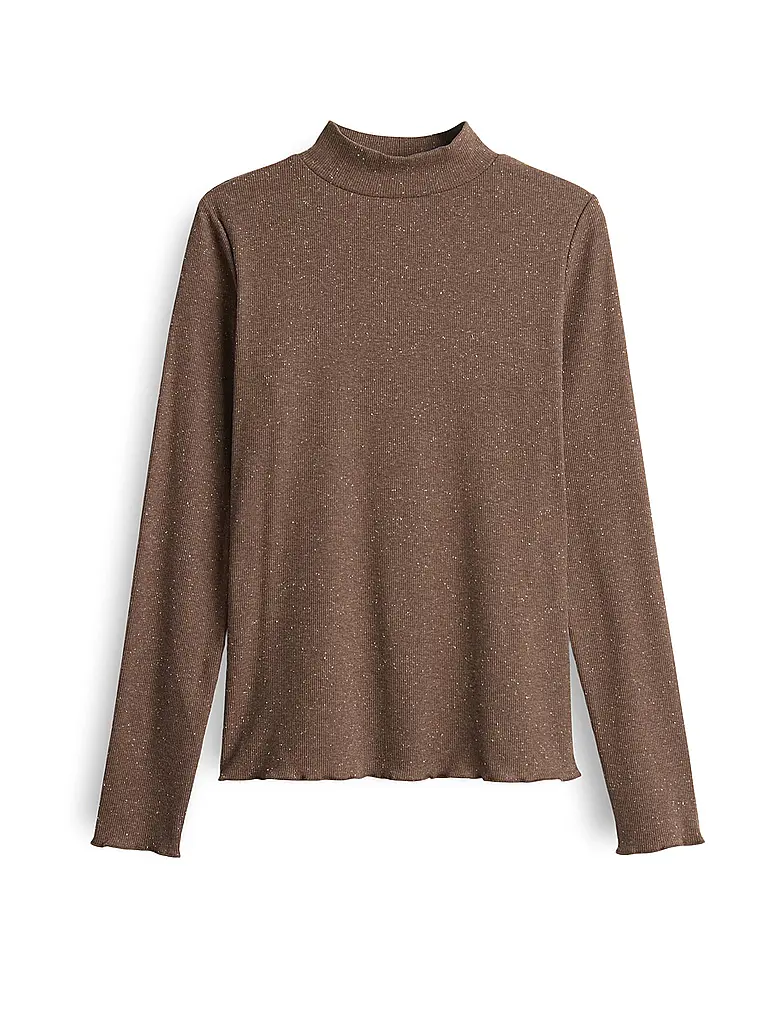 OPUS | Rollkragenpullover SUHANNA CURLY | Marrone