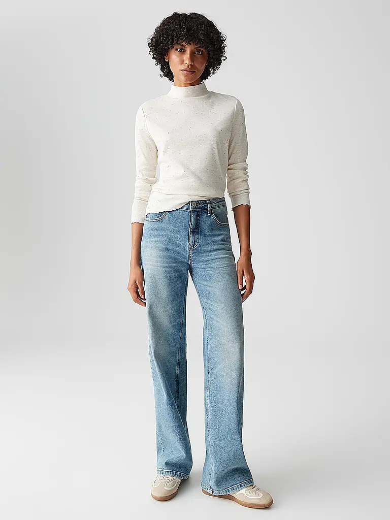 OPUS | Rollkragenpullover SUHANNA CURLY | Crema