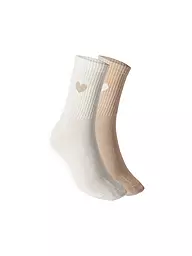 OPUS | Calzini YENNIS LOVE confezione da 2 hazy fog melange | Crema