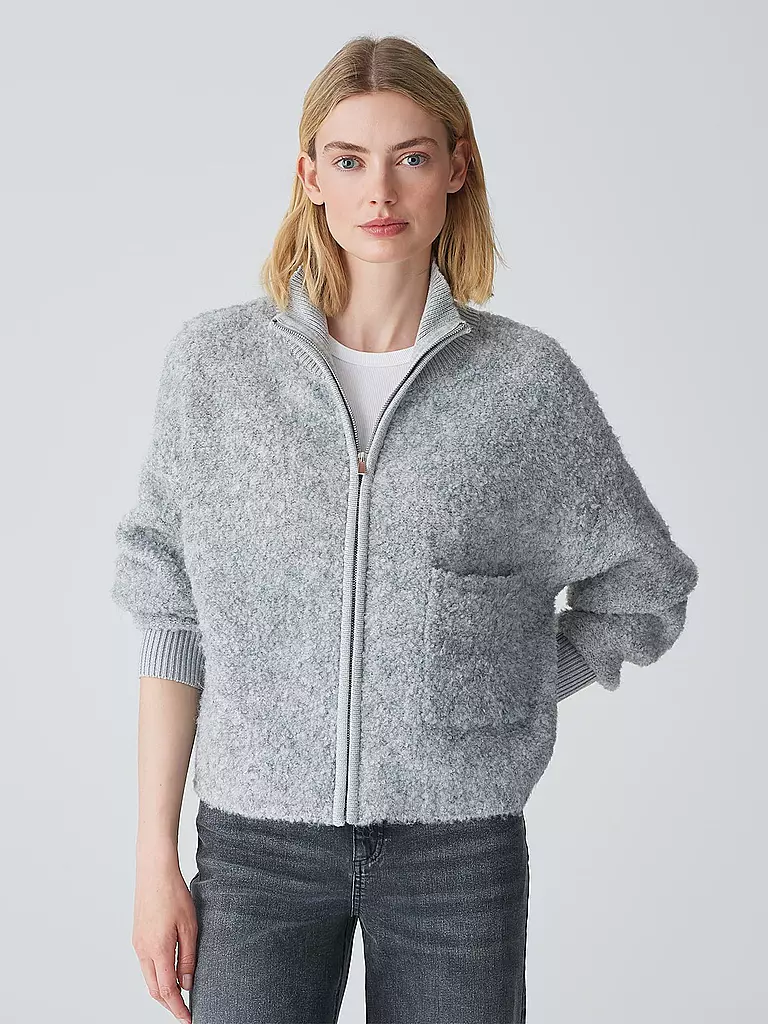 OPUS | Strickjacke DARILA | Grigio chiaro