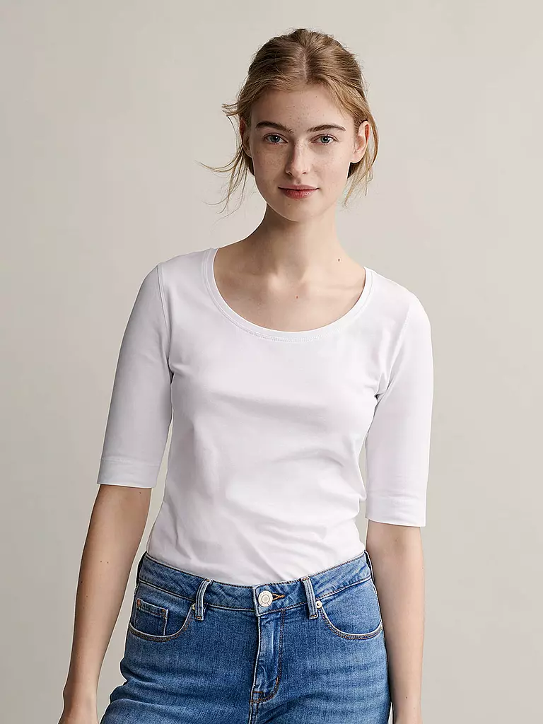 OPUS | T-shirt basic "Daily F" | Bianco