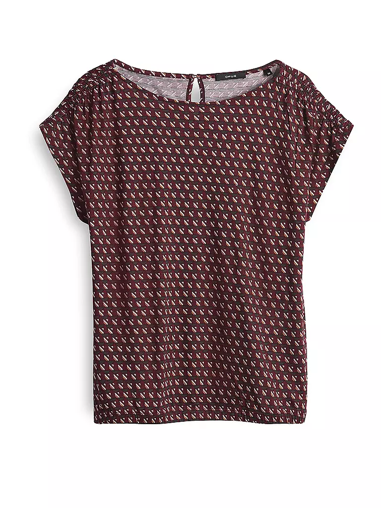OPUS | T-Shirt SEKADI MINIMAL | Rosso scuro