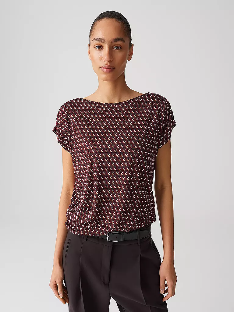 OPUS | T-Shirt SEKADI MINIMAL | Rosso scuro