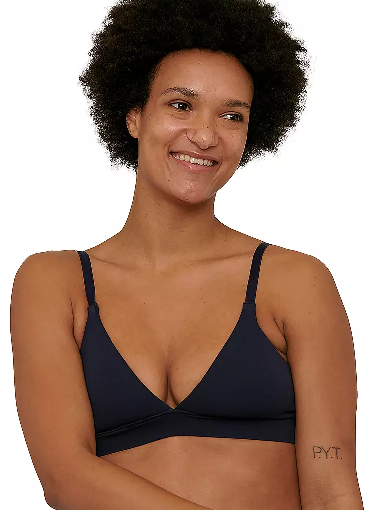 ORGANIC BASICS | Triangle BH gefüttert navy | Blu