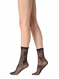 OROBLU | Calzini velati PRETTY LACE 20 neri | Nero