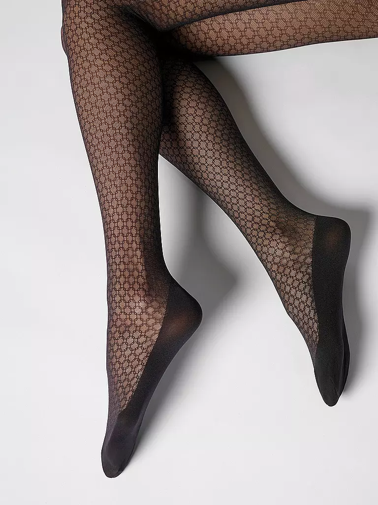 OROBLU | Collant alla moda ECO SNEAKERS PATTERN 40 black chain | Nero