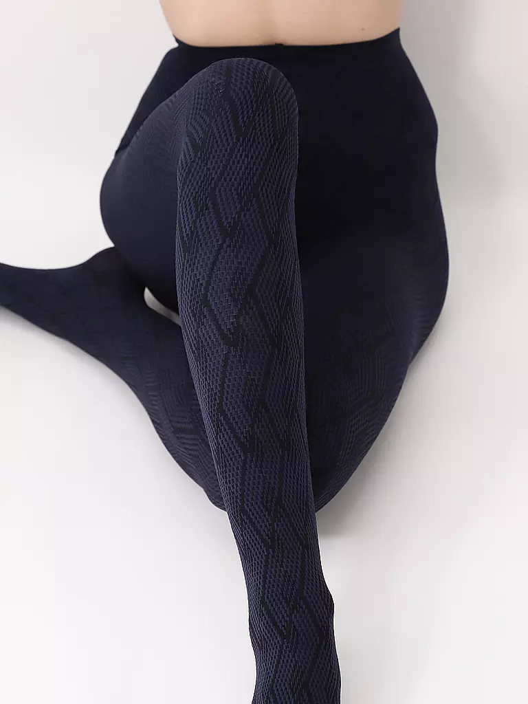 OROBLU | Collant alla moda JACQUARD DESIGN 60 DEN blu | 