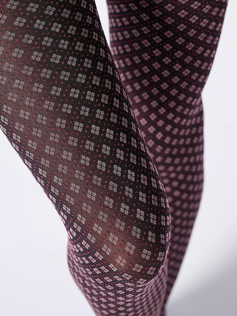 OROBLU | Collant alla moda TIE PATTERN 50 black / rose | Bacca
