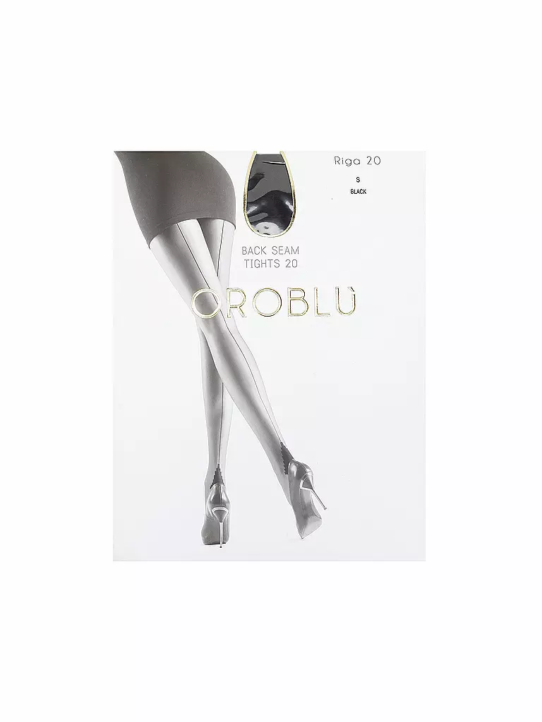 OROBLU | Collant velato "riga" 20 DIN | Nero