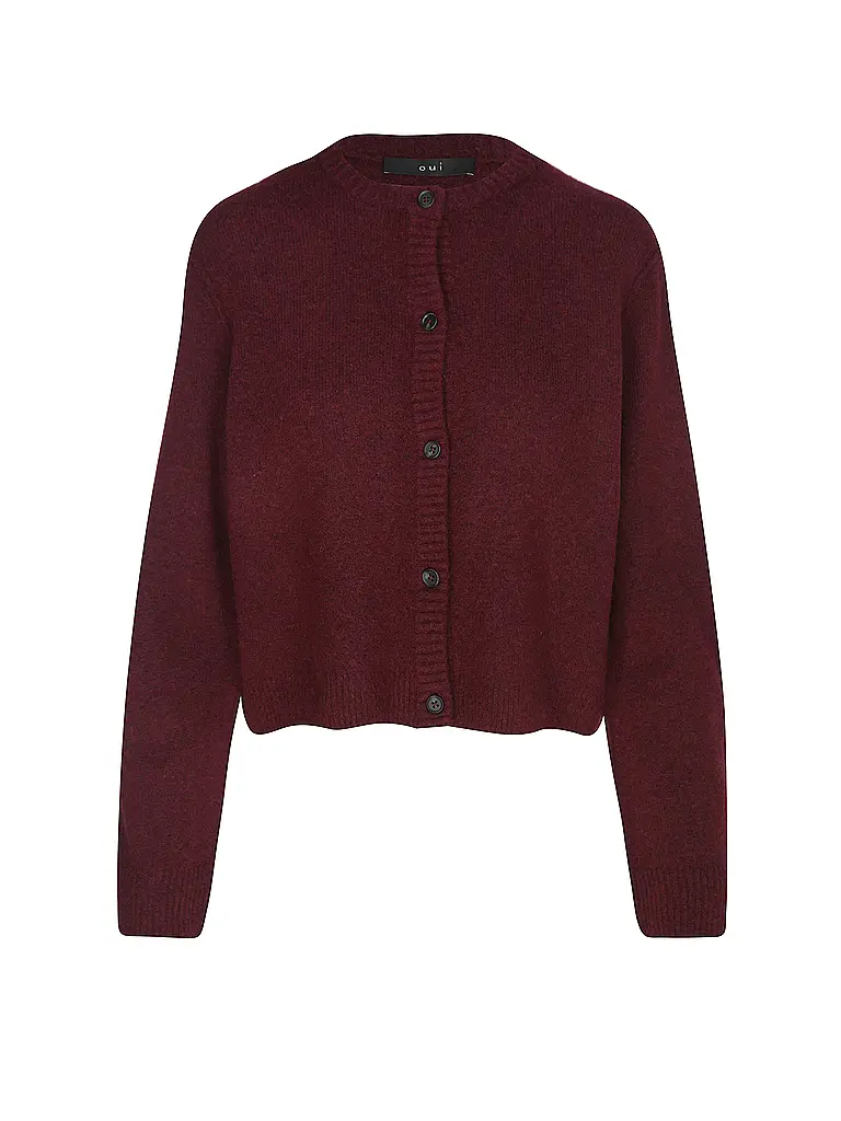 OUÍ | Cardigan | Rosso scuro