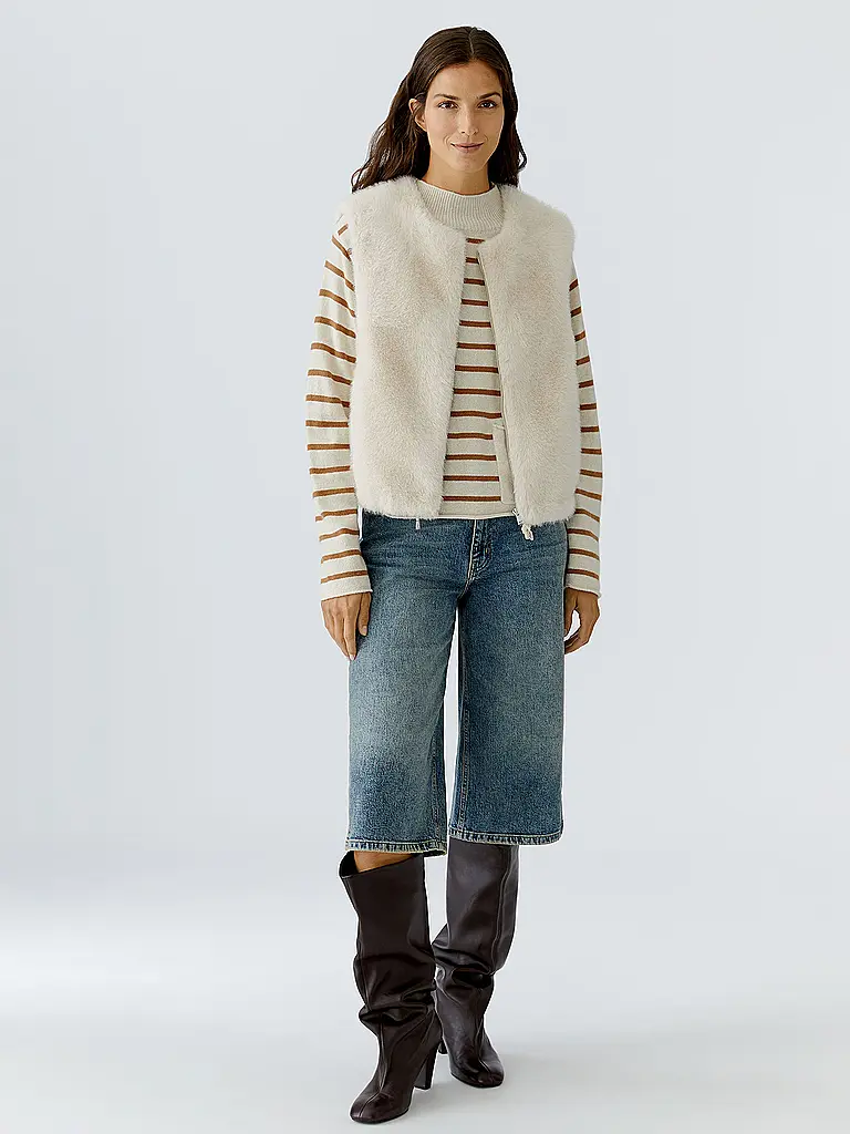 OUÍ | Gilet effetto pelliccia | Beige