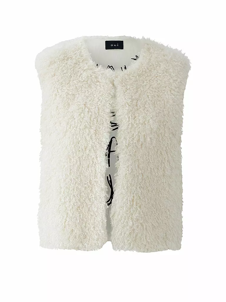 OUÍ | Gilet in pelliccia sintetica | Crema