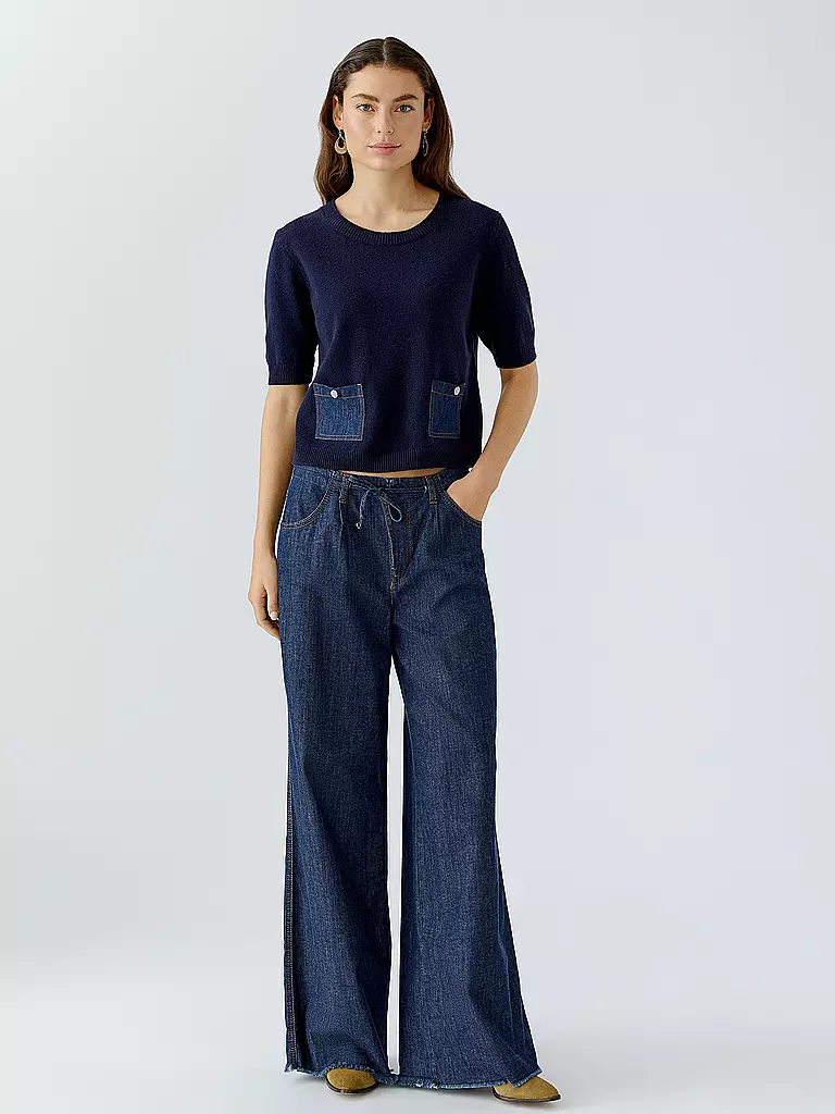 OUÍ | Jeans a gamba larga | Blu scuro