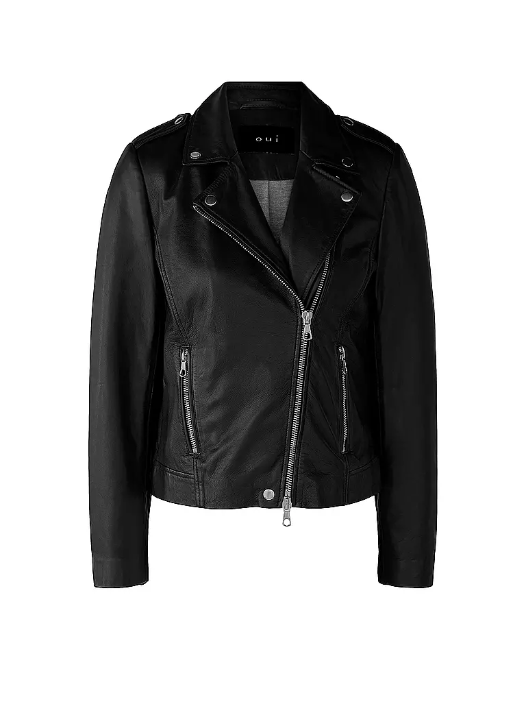 OUÍ | Lederjacke | Nero