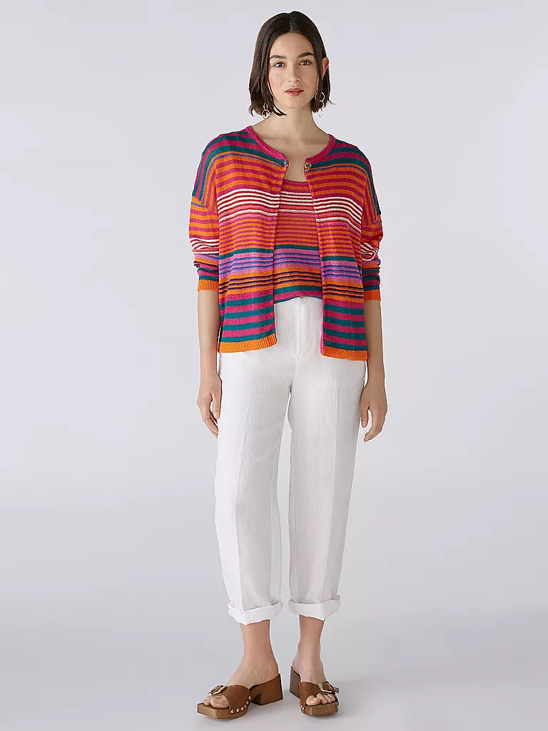 OUÍ | Leinen Strickjacke | Multicolore