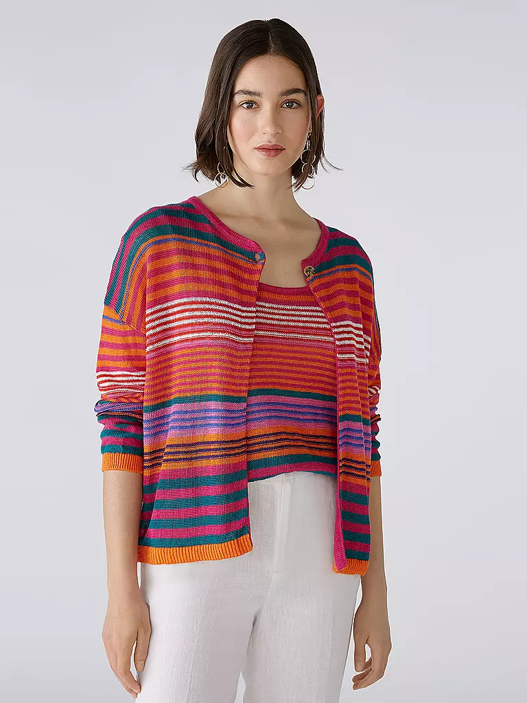 OUÍ | Leinen Strickjacke | Multicolore