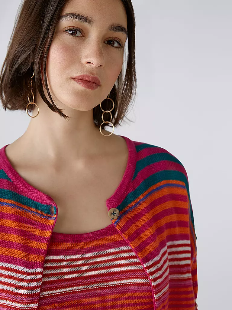 OUÍ | Leinen Strickjacke | Multicolore