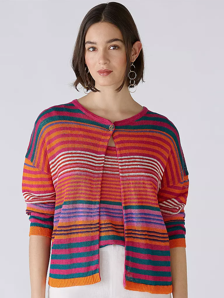 OUÍ | Leinen Strickjacke | Multicolore