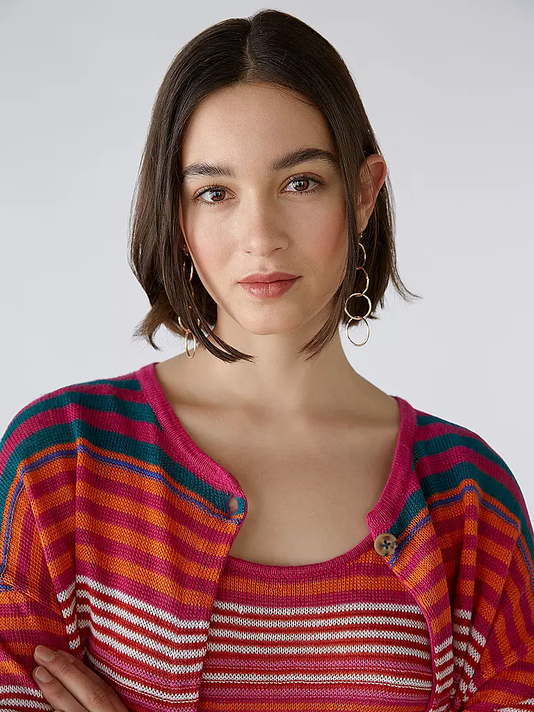 OUÍ | Leinen Strickjacke | Multicolore