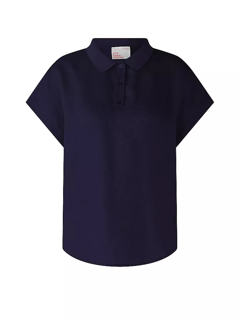 OUÍ | Leinenbluse  | Blu scuro